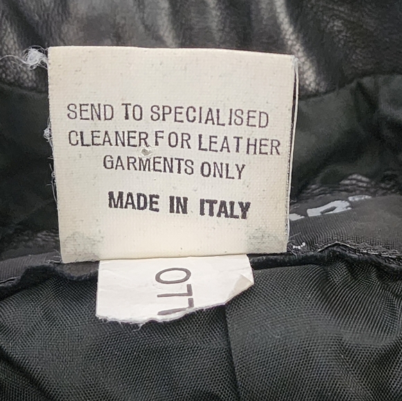 BEGEDOR vintage italian leather biker jacket, black, size 6 - Picture 6 of 6
